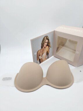 Fashion Forms Backless Strapless Bra Womens Size B Cup Beige Underwire Go Bare